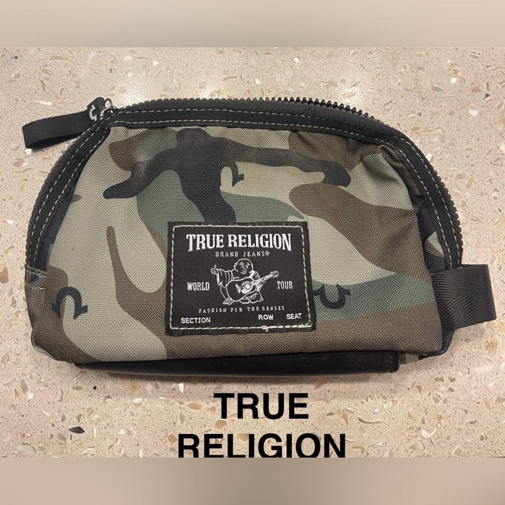 True religion camo travel bag